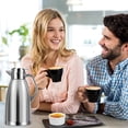 thumbnail image 1 of 2.3 Litre Stainless Steel Thermal Carafe Double Wall Insulated Vacuum Jug Vacuum Insulated Coffee Pot with Press Button Top 24 Hrs Heat Cold Retention for Coffee Milk Tea Beverage Juice etc, 1 of 10