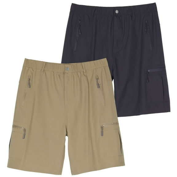 2 & 3 Pack: Men's Hiking Cargo Shorts Fishing Outdoor Tactical Travel Camping Casual Golf 5 Zipper Pockets