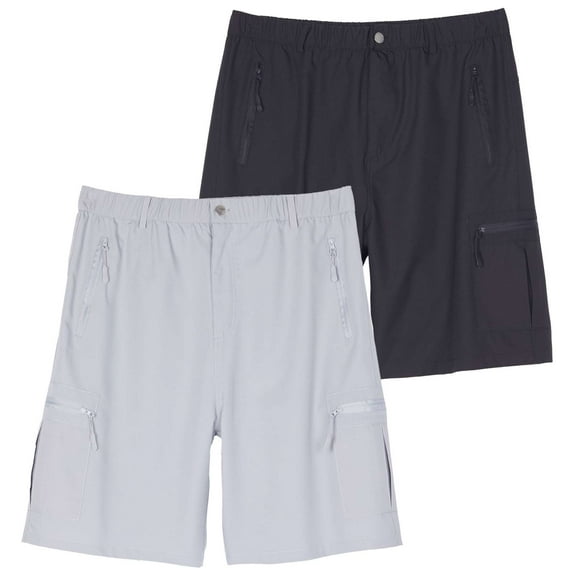 2 & 3 Pack: Men's Hiking Cargo Shorts Fishing Outdoor Tactical Travel Camping Casual Golf 5 Zipper Pockets