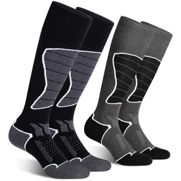 2/3 Pack Women's Wool Ski Socks for Skiing Snowboarding Warm Winter Thermal Socks