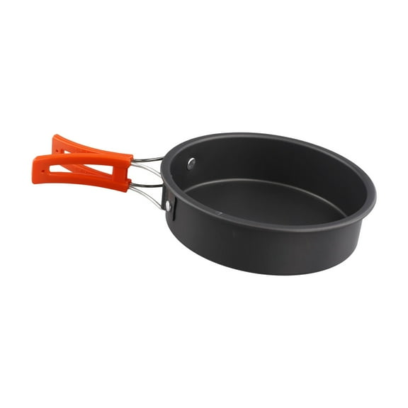 2-3 People Camping Frying Pan Non-Stick Frying Pan Alumina Camping Cooking Pan Portable Ultralight Hiking Camping Cookware
