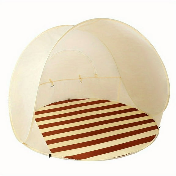 2-3 Person Portable Pop-up Beach Tent, Round Quick Open Tent, Ventilation Design, Mesh Roll-up Window And Carry Bag, Suitable for Beach, Park, Camping, Backyard Tent