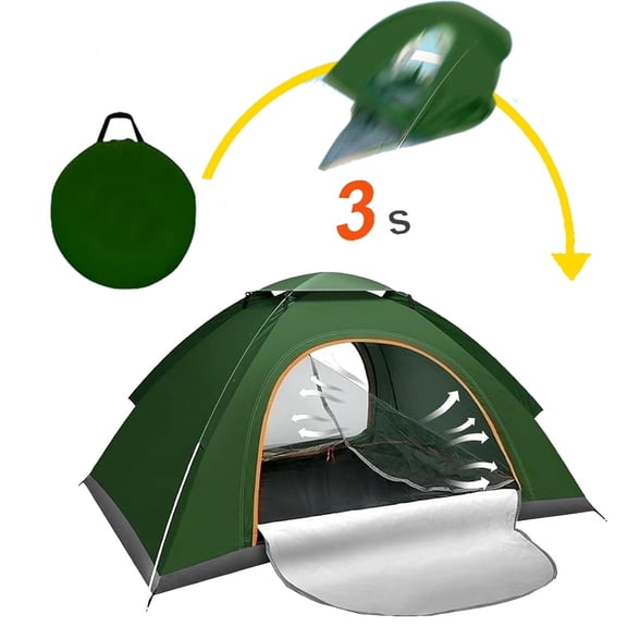 2-3 Person Tents for Camping, Lightweight Camping Tent Portable Instant Pop up Camping Tent for Outdoor Family, Outdoor Easy Set Up Automatic Family Travel Tent for Hiking Outdoor Travel Camping