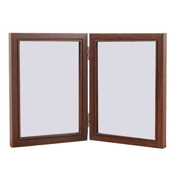 2/3 Picture Frame Foldable Hinged Collage Picture Frame Stand on Desktop Folding Photo Frames for Tabletop Display