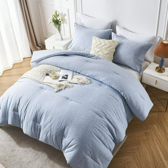 2/3-Piece Soft Luxury Bed Comforter Set Queen, Boho Cationic Dyeing Breathable Fluffy Bed Sets With 1 Comforter And 1 Or 2 Pillow Shams