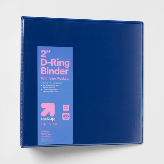2" 3 Ring Binder Clear View Blue