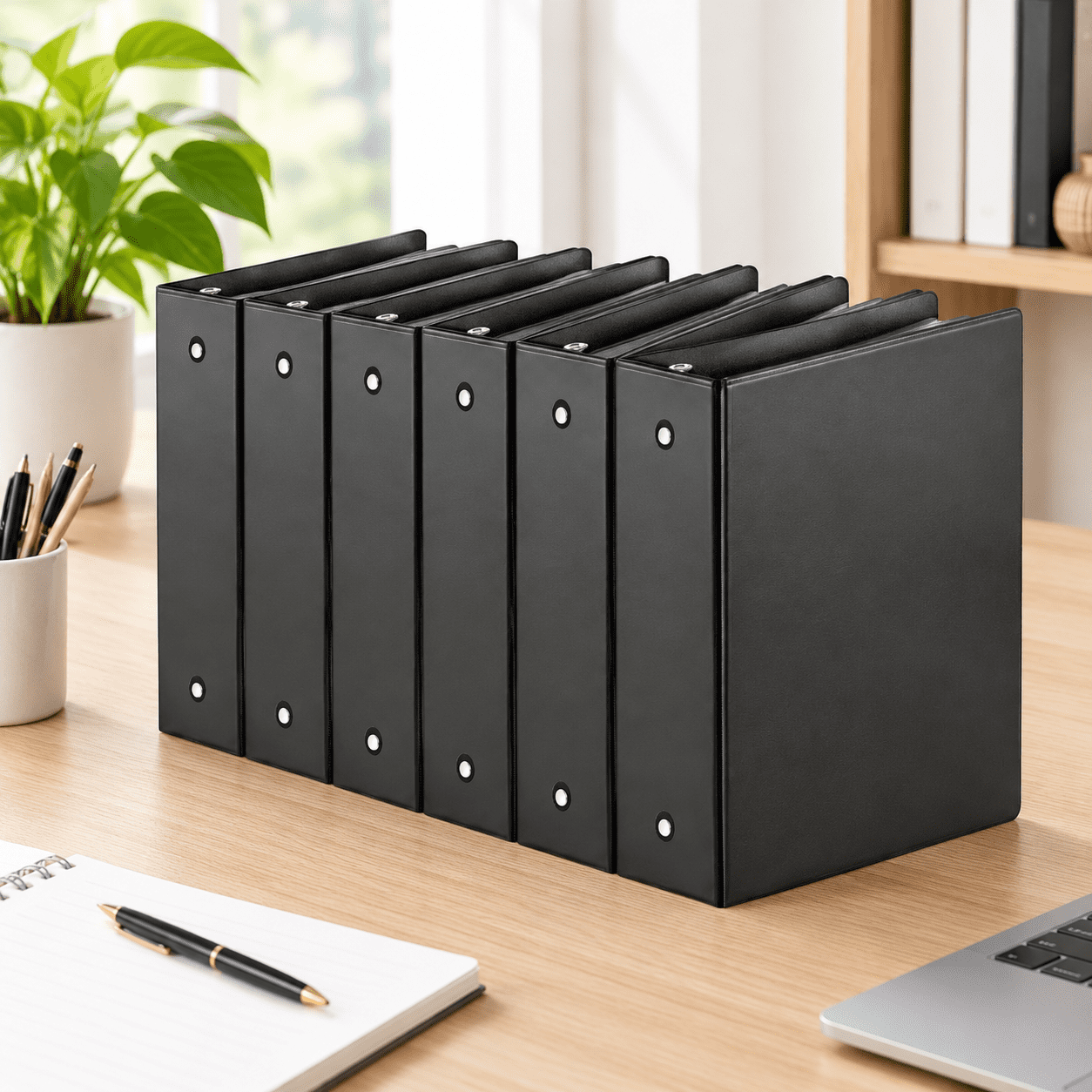 Notebok Ring 2'' 3 Ring Binders 2-inchr View Binder 6 Packs For Office - Walmart.com