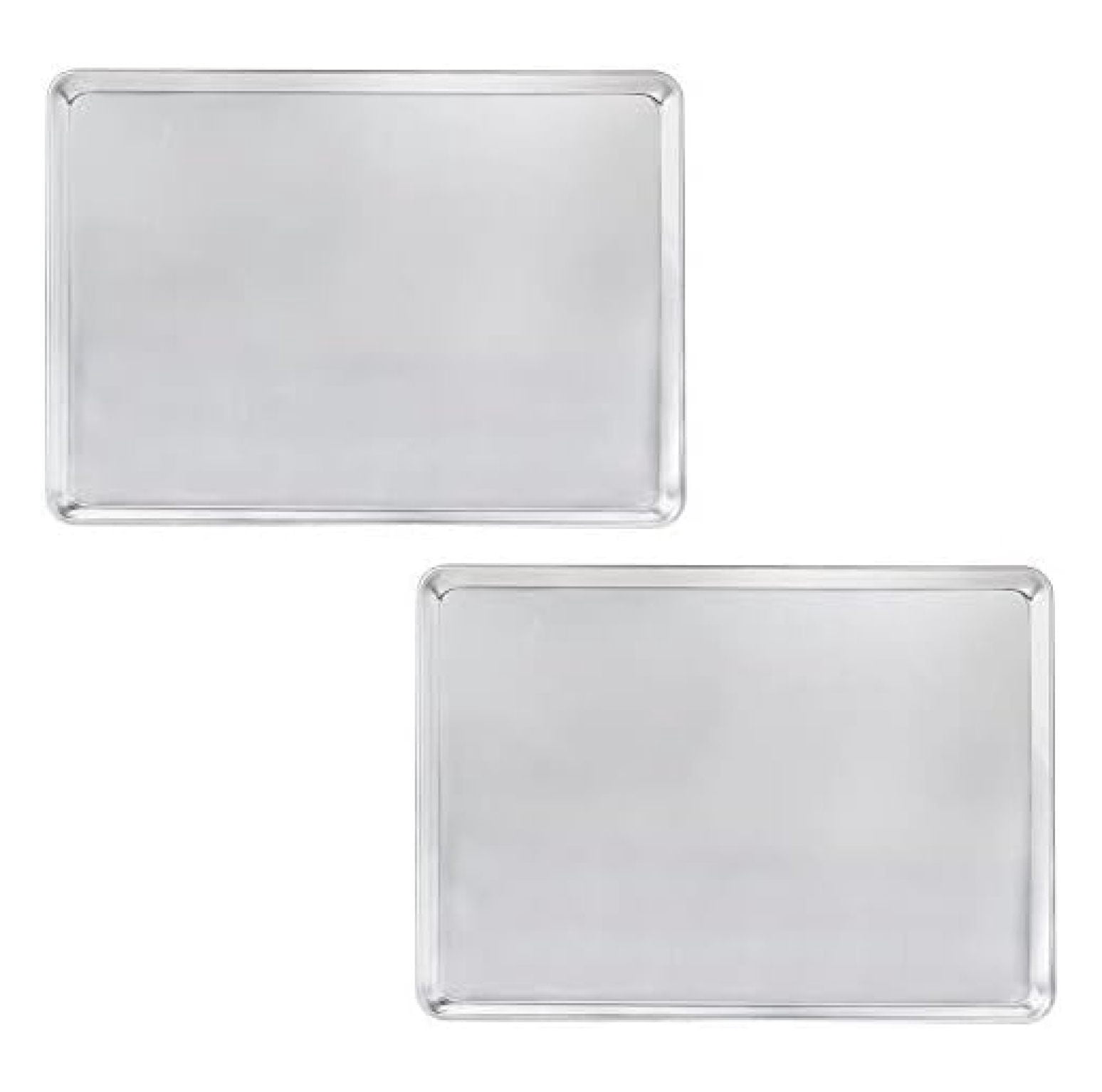 - 2/3 Size Aluminum Sheet Pan 16" x 22" Baking Sheets 20 Gauge Set of 2- Baking Pan Baking Tray Cookie Sheet Baking Sheet Perfect for Baking Roasting