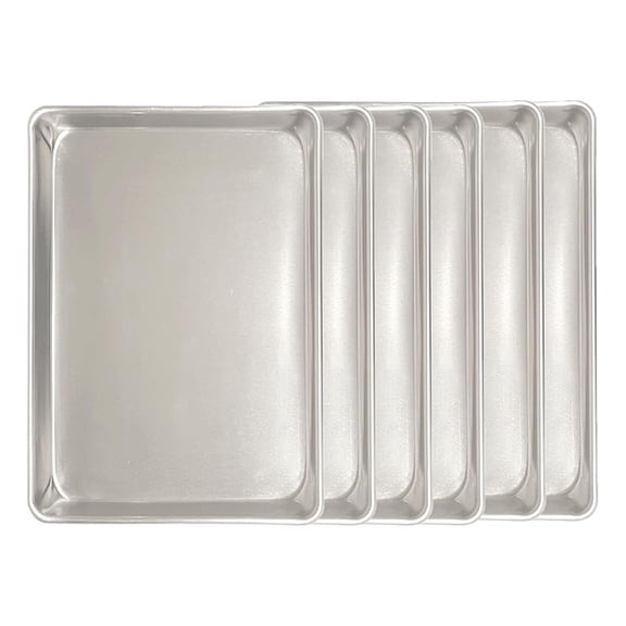 - 2/3 Size Aluminum Sheet Pan 16" x 22" Baking Sheets 20 Gauge Set of 6- Baking Pan Baking Tray Cookie Sheet Baking Sheet Perfect for Baking Roasting