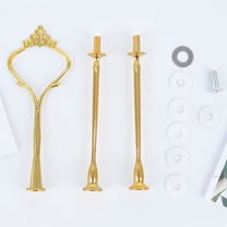 2/3 Tier Cake Stand Cupcake Fittings Silver Golden Wedding Party No Golden-2Layers YIWEI