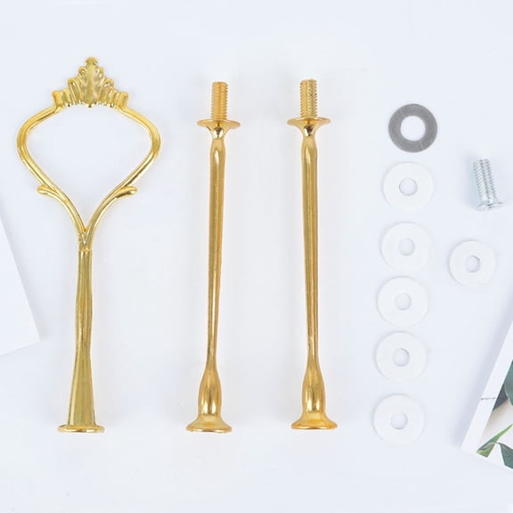 2/3 Tier Cake Stand Cupcake Fittings Silver Golden Wedding Party No Golden-2Layers YIWEI