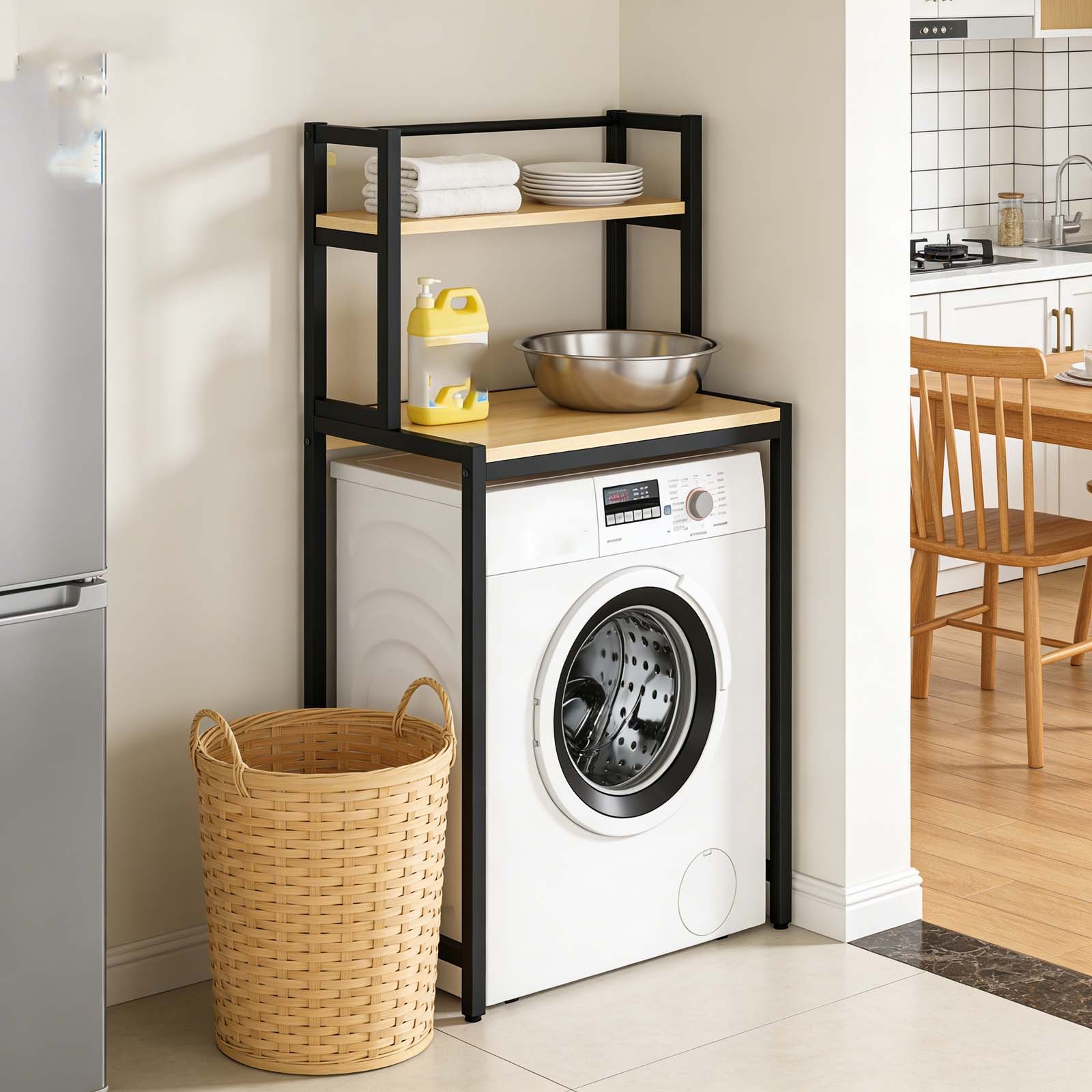 2/3 Tier Over Washer and Dryer Shelves, Wooden Heavy Duty Over the ...