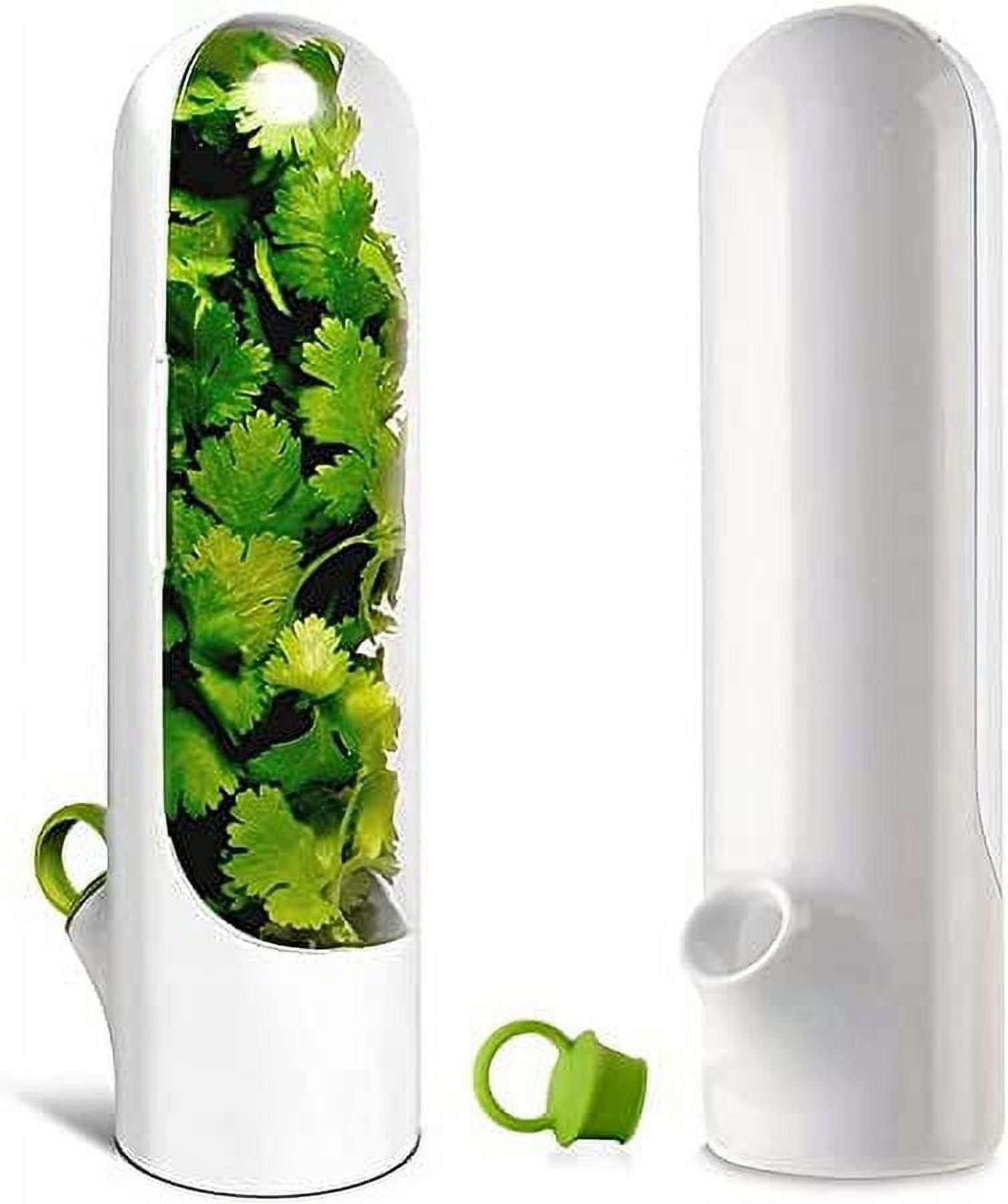 2-3 Weeks Freshness | Herb Saver Pod for Refrigerator | Vegetable Preservation Bottle | Keeps Cilantro, Mint, Parsley, Asparagus & Greens Fresh | Fresh Herb Keeper (1PCS)