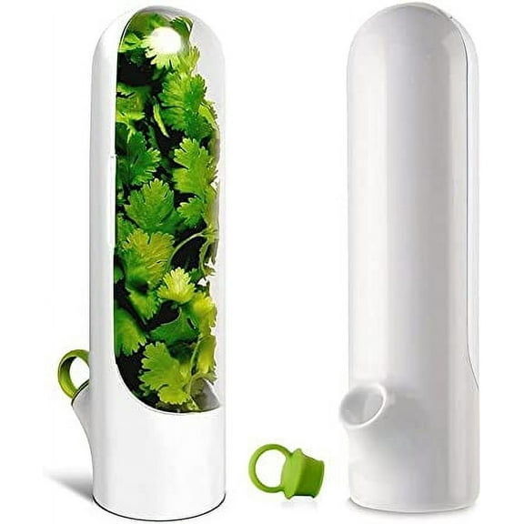 2-3 Weeks Freshness | Herb Saver Pod for Refrigerator | Vegetable Preservation Bottle | Keeps Cilantro, Mint, Parsley, Asparagus & Greens Fresh | Fresh Herb Keeper (1PCS)