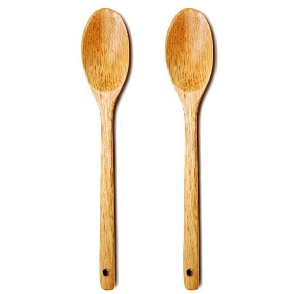 2-3 Wooden Cooking Spoon 12.5" for Mixing, Baking, Serving Kitchen Utensils US
