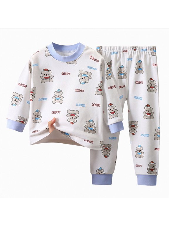 2-3 Years Children Underwear Set Pajamas Pants Home Clothes Fall Winter