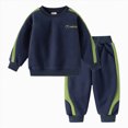 thumbnail image 1 of 2-3 Years Toddler Baby Boy Fall Winter Outfit Long Sleeve Sweatshirt and Stretch Pants 2Pcs Set 2PCS Set 18M 24M 3T 4T 5T, 1 of 8