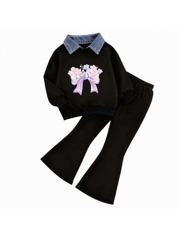 2-3 Years Toddler Baby Girl Clothes Sets, 2pcs Autumn Long Sleeve Clothes Outfits Toddler Girl Sweater Sets 6-12 Months 12-24 Months 2T 3T 4T 5T 6T 7T Set