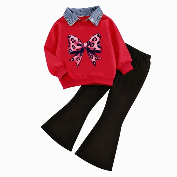 2-3 Years Toddler Baby Girl Clothes Sets, 2pcs Autumn Long Sleeve Clothes Outfits Toddler Girl Sweater Sets 6-12 Months 12-24 Months 2T 3T 4T 5T 6T 7T Set