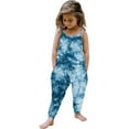thumbnail image 1 of 2-3 Years Toddler Baby Girl Jumpsuit One Piece Sleeveless Strap Romper Harem Pant with Pockets Summer Outfit Clothes Blue, 1 of 5