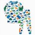thumbnail image 1 of 2-3 Years Toddler Boy Clothes Color-Block Long Sleeve Sweatshirt and Pant Outfits Kids 2Pcs Fall Clothing Set Boy Clothes Gift Set, 1 of 8