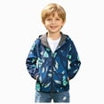 thumbnail image 1 of 2-3 Years Toddler Boys Girls Jacket With Mesh Windbreaker Raincoat Outwear Coat Pullover Sweatshirts for Fall and Winter Dark Blue Hoodie, 1 of 1