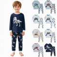 thumbnail image 1 of 2-3 Years Toddler Boys Girls Long Sleeve 2pc Tee/Pants Pjs Set Sleepwear Outfits Home Pajama Set, 1 of 8