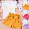 thumbnail image 1 of 2-3 Years Toddler Cute Toddler Baby Girls Clothes Set Long Sleeve T-Shirt and Pants Kids 2pcs Outfits Short Sleeve Shorts Two Piece Set, 1 of 6