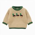 thumbnail image 1 of 2-3 Years Toddler Girls Cartoon Duck Pattern Pullover Sweater Long Sleeve Crew Neck Knit Tops, 1 of 8