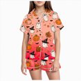 thumbnail image 1 of 2-3 Years Toddler Girls Pajama Set Home Short Sleeve Shorts Pajama Set Halloween Pajamas Girls Pajamas, 1 of 6