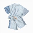 thumbnail image 1 of 2-3 Years Toddler Toddler Girl Clothes Baby Girl Summer Outfits Ruffle Short Sleeve Tops Infant Pants Set 2Pcs Short Sleeved And Shorts Set For Girls, 1 of 4