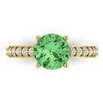 thumbnail image 1 of Clara Pucci 14K Yellow Gold 2.3ct Green Solitaire with Accents Ring, 1 of 8