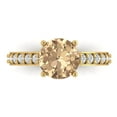 thumbnail image 1 of Clara Pucci 14K Yellow Gold 2.3ct YellowMoissanite Solitaire with Accents, 1 of 8