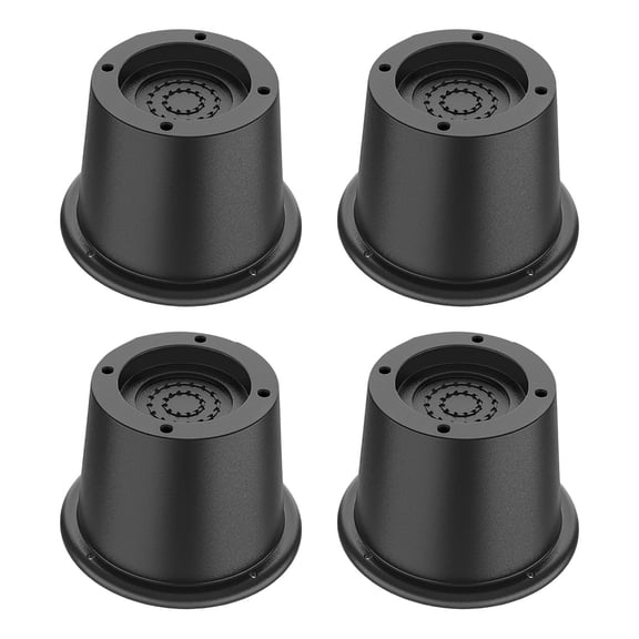 2.3 inch Round Furniture Risers, 4 PC Table Leg Elevators, Circle Bed Lifting Feet, Adjustable Cabinet Height Extenders, Heavy Duty Couch Jacks Risers for Chair Table and Desk Legs Lifting