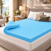 Subrtex 3 Inch Full Memory Foam Mattress Topper, Cooling Gel Infused Bed Topper for Pressure Relief, Ventilated Comfort, CertiPUR-US Certified