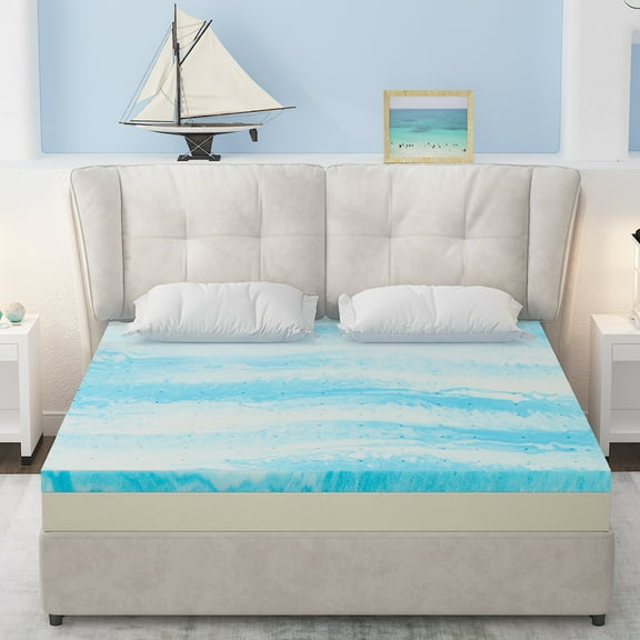 2, 3, or 4 Inch Mattress Topper, Full Gel Memory Foam Mattress Topper(4 inch, Full)