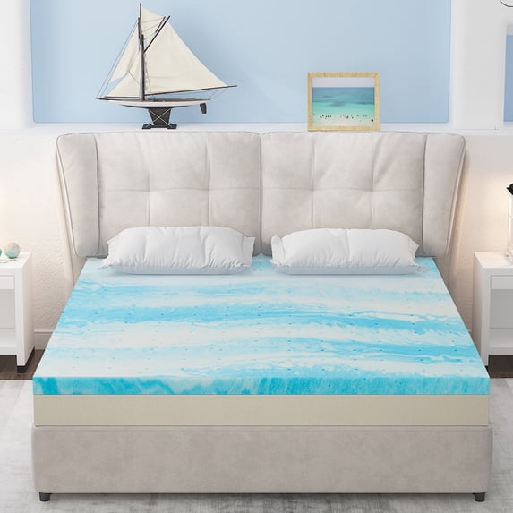 2, 3, or 4 Inch Mattress Topper, King Gel Memory Foam Mattress Topper(3 inch, King)