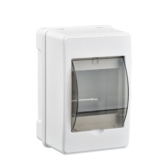 2-3-position Distribution Box Open and the Protections Circuit Box with Clear Cover for Wall