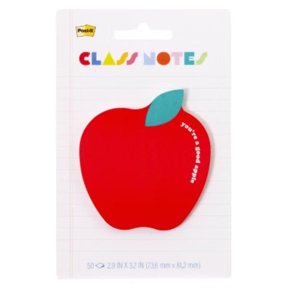 2.3"x3.4" Apple Red Class Notes Compact PocketSize Memo Notepad