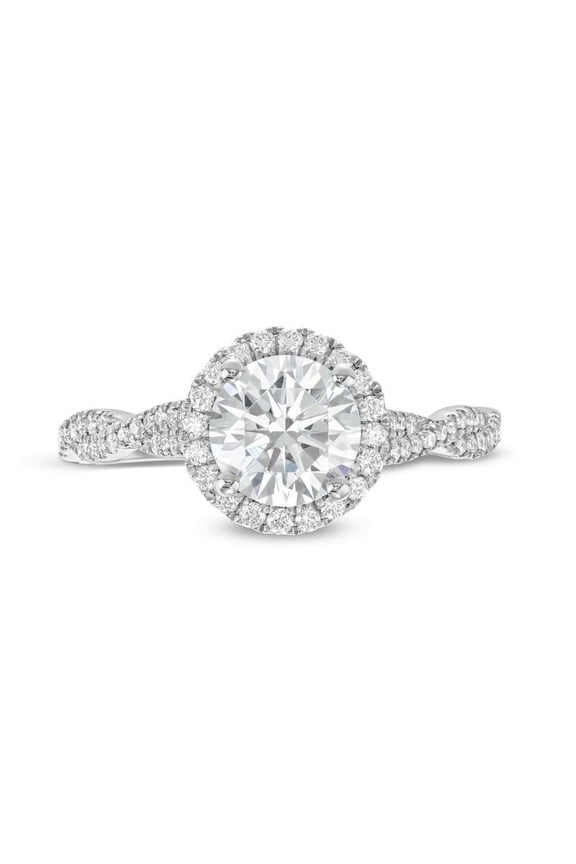 2.30 Carat Elegant Round Cut IGI Certified Lab Grown Diamond Bridal Ring for her Solid 14K White Gold Size 9 by Diamond-Capitals