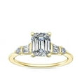 thumbnail image 1 of 2.30 Carat Emerald Cut (D/VVS1) Moissanite Promise Ring for Women 18K Yellow Gold Ring Size 7.5 Professional Jewelry by Diamond-Capitals, 1 of 8