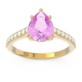 thumbnail image 1 of 2.30 Carat (F-G/VS1) Natural Diamond Pink Sapphire Gemstone Classic Ring for Bridal Gift 14K Yellow Gold Size 9.5 by Diamond-Capitals, 1 of 8