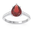 thumbnail image 1 of 2.30 Carat Natural Diamond Garnet Gemstone Wonderful Engagement Ring for Ladies Solid 18K White Gold Size 10.5 by Diamond-Capitals, 1 of 8