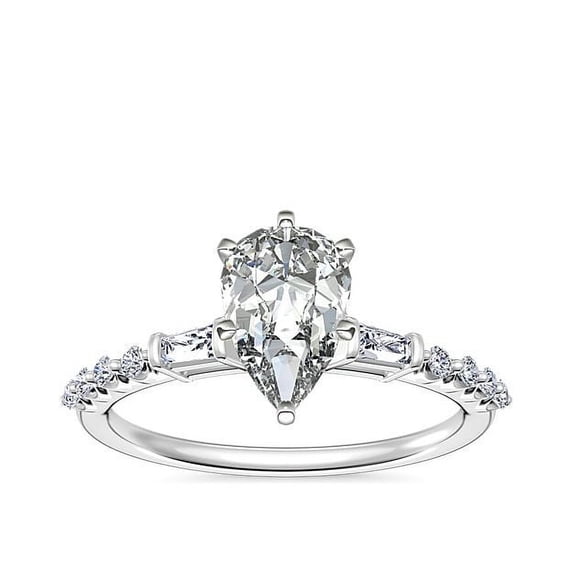 2.30 Carat Natural Pear Shape Diamond (F-G/VS1) Solitiare Engagement Ring For Girl Solid 950 Platinum Size 8 by Diamond-Capitals