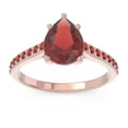 thumbnail image 1 of 2.30 Carat Pear Cut Garnet Gemstone Classic Ring for Birthday Gift 14K Rose Gold Size 9.5 by Diamond-Capitals, 1 of 8