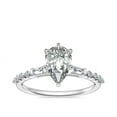 thumbnail image 1 of 2.30 Carat Pear Cut Moissanite Diamond Engagement Ring for Women 18K White Gold Ring Size 5 Fancy Jewellery by Diamond-Capitals, 1 of 6