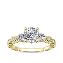 2.30 Carat Round Cut Beautiful Moissanite Anniversary Ring for Wife by Diamond-Capitals Solid 14K Real Yellow Gold Ring Size 7