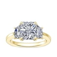 thumbnail image 1 of 2.30 Ct Excellent Radiant Shape Moissanite 3 Stone Anniversary Ring for Ladies Solid 14K Yellow Gold Size 3.5 by Diamond-Capitals, 1 of 7