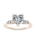 thumbnail image 1 of 2.30 Ct Heart Cut Gorgeous (D/VVS1) Moissanite Diamond Proposal Ring for Women in 18K Rose Gold Ring Size 4 by Diamond-Capitals, 1 of 8