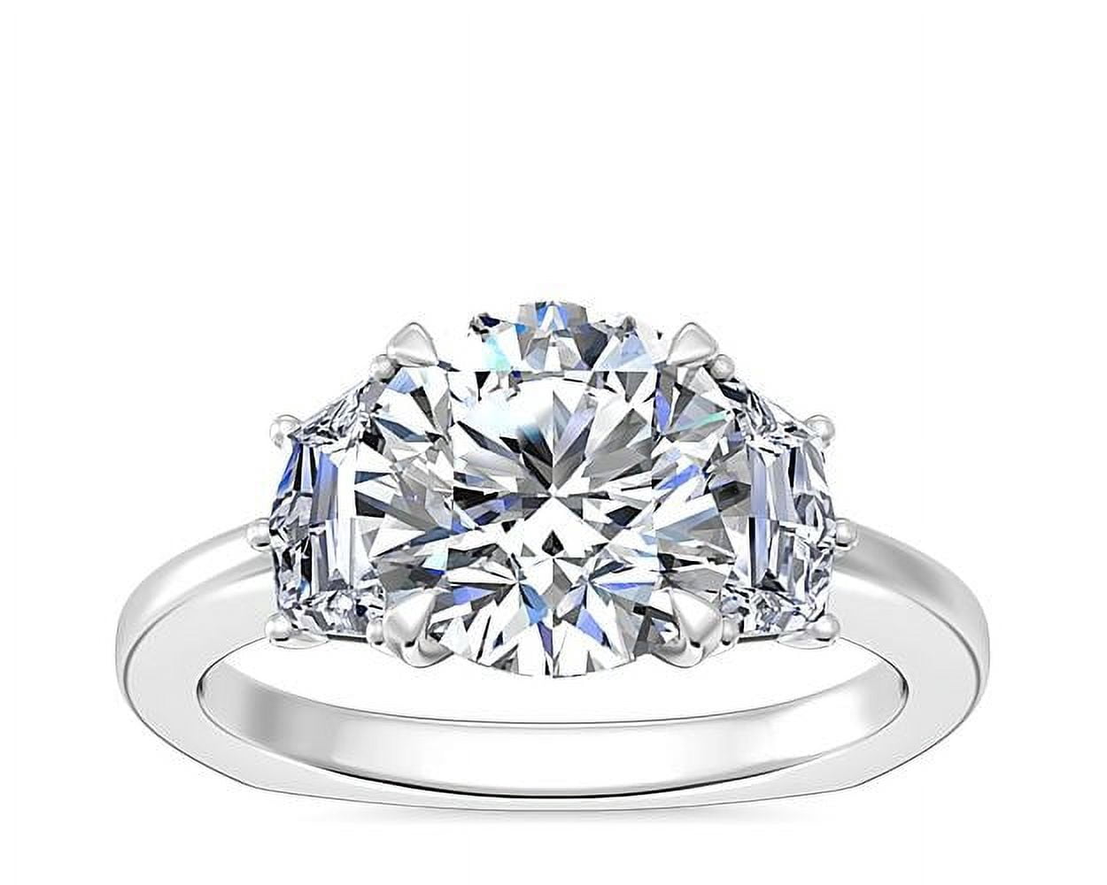 2.30 Ct IGI Certified Genuine Round Cut Lab Grown Diamond Three Stone ...